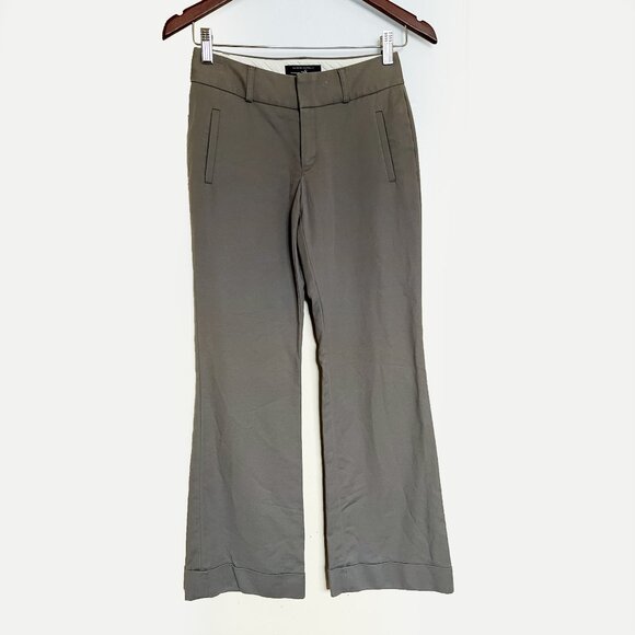 Banana Republic Petite Trouser No 718 Martin Fit Pants Ash Gray Green Size 00P - Picture 1 of 12